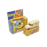 Dinky duo comprising Daimler Ambulance and Happy Cab. Daimler is very good to excellent, box is fair