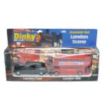 Dinky No. 300 London Scene Souvenir Set inc Taxi and Double Decker Bus. Displays excellent in good