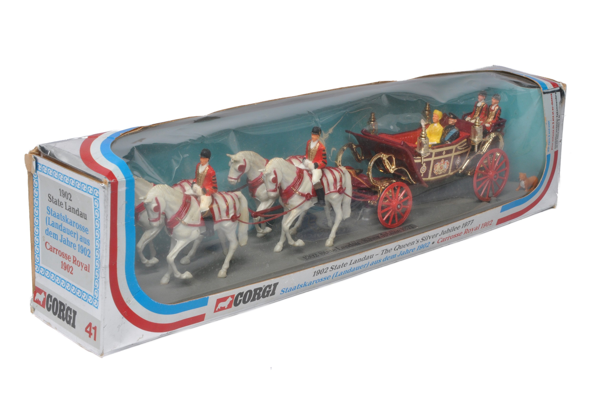 Corgi No. 41 1902 State Landau Coach set. Excellent in box.