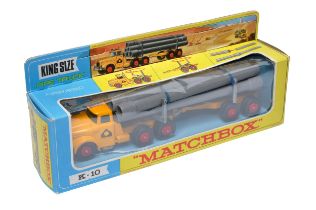 Matchbox Kingsize No. K10 Pipe Truck. Displays excellent in very good original box.