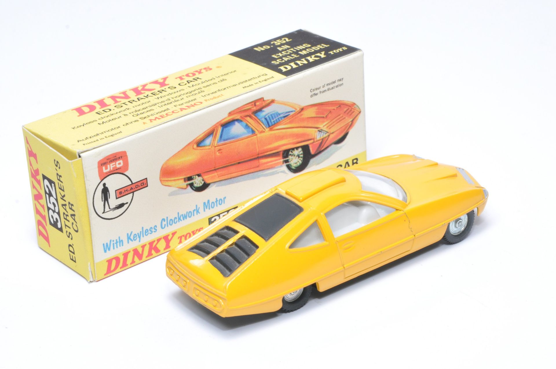 Dinky No. 352 UFO Ed Straker's Car. Yellow variant. Displays generally excellent with the odd - Image 2 of 2