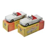 Dinky Duo comprising No. 113 MGB Sports Car x 2. Both fair to good in one fair (missing flaps) and