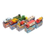 A group of of Eight Matchbox Superfast. Comprising Skip Truck, Police Patrol, Airport Coach and