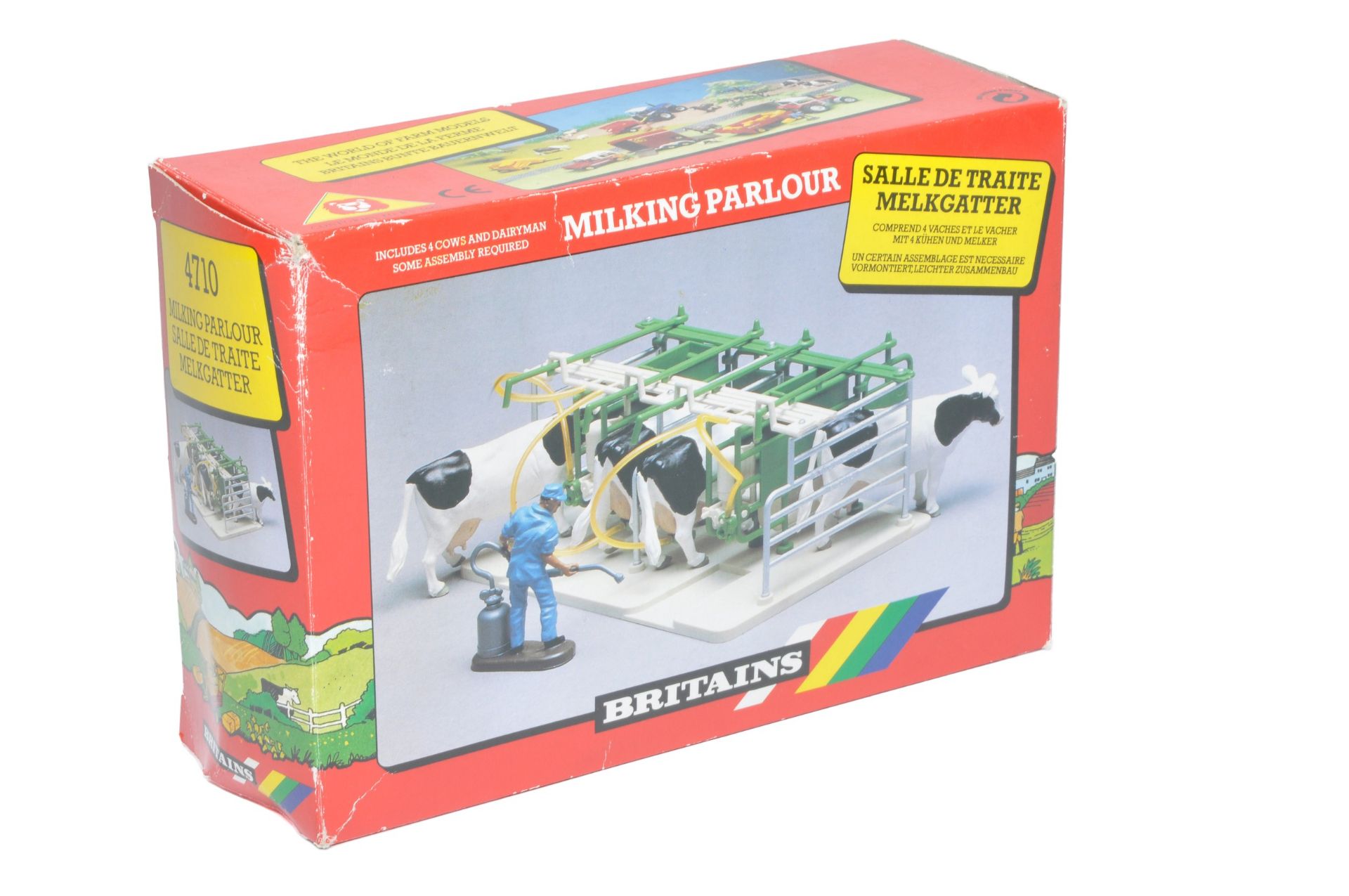 Britains Farm 1/32 diecast model issue comprising No. 4710 Milking Parlour. Excellent in box.