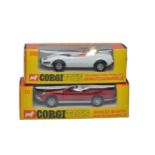 Corgi Whizzwheels duo comprising No. 380 Alfa Romeo plus No. 312 Marcos Mantis. Both look to be very