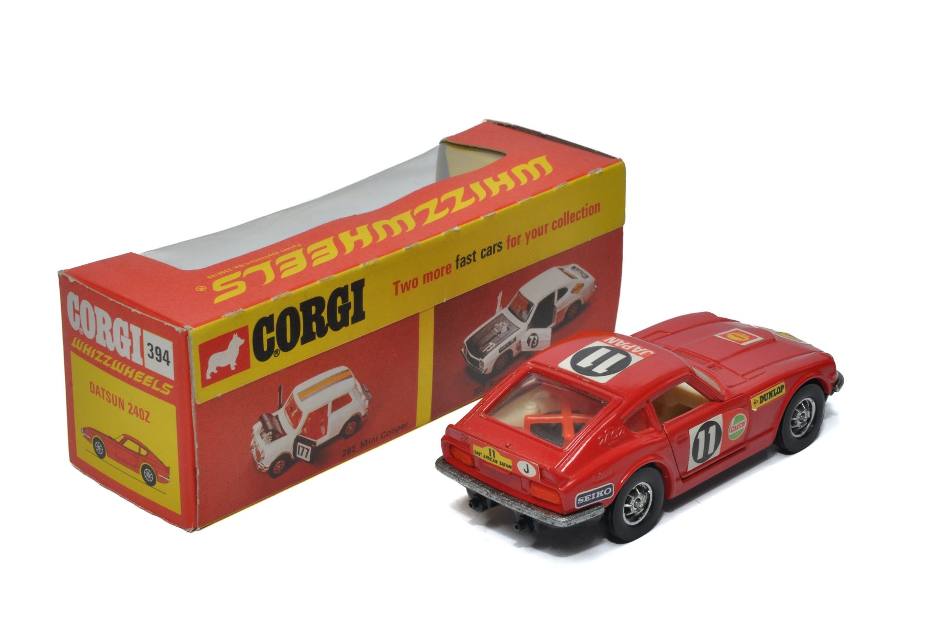 Corgi No. 394 Whizzwheels Datsun 240Z. Red (plus decals) with white interior. Displays excellent - Image 2 of 2