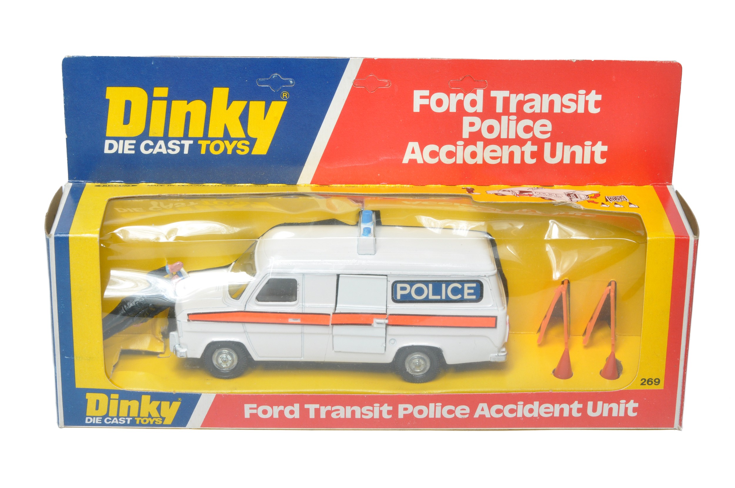 Dinky No. 269 Ford Transit Police Accident Unit Set. Excellent in very good box.