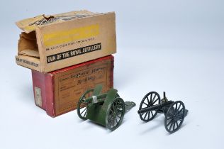 Britains vintage Gun for Royal Horse Artillery plus one other as shown. Contents generally good