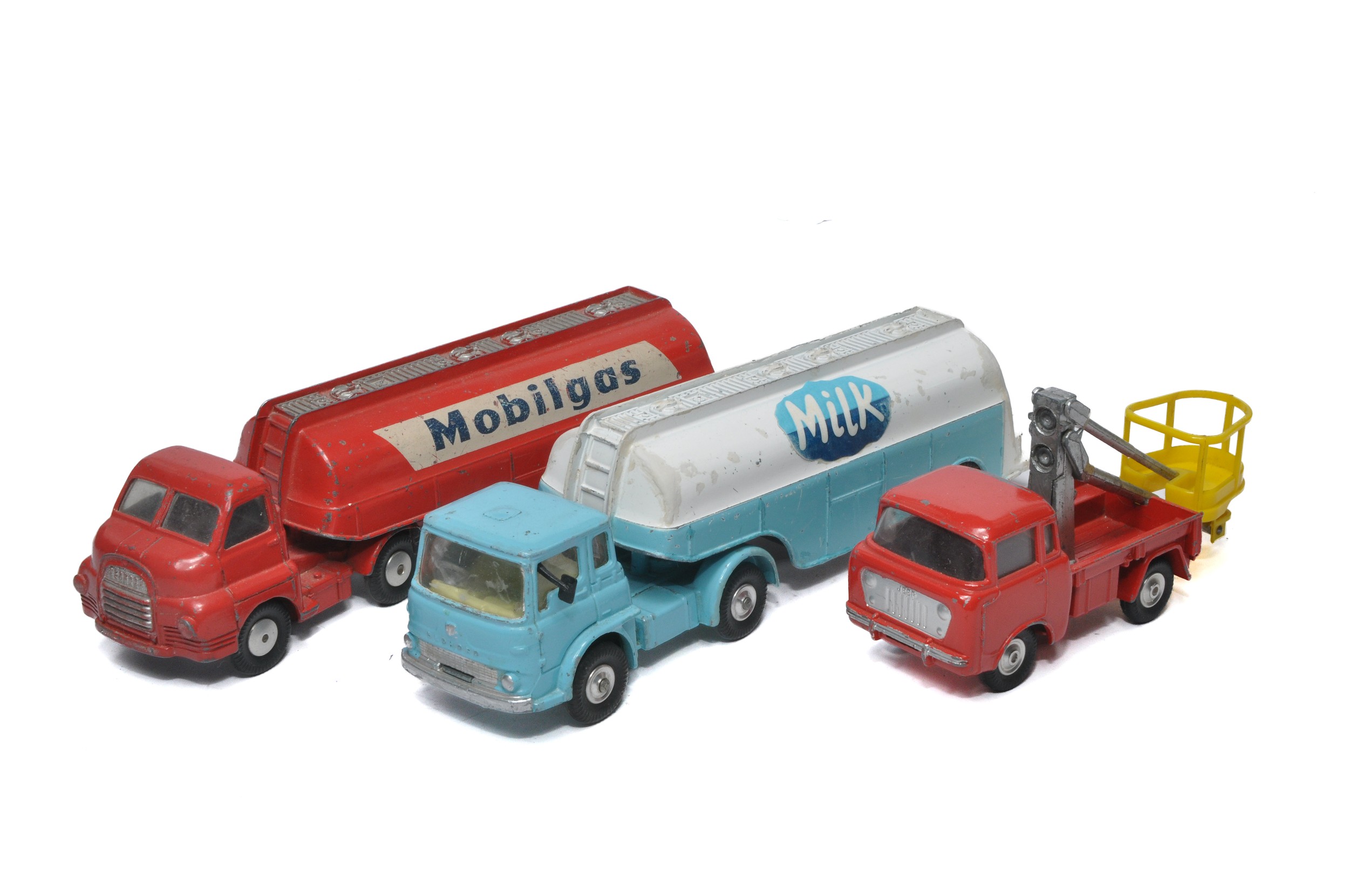 Corgi duo of truck issues including Milk Tanker and Mobilgas. Fair and Fair to good.