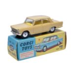 Corgi No. 217 Fiat 1800. Beige with lemon interior. Flat spun hubs. Generally Excellent, the odd