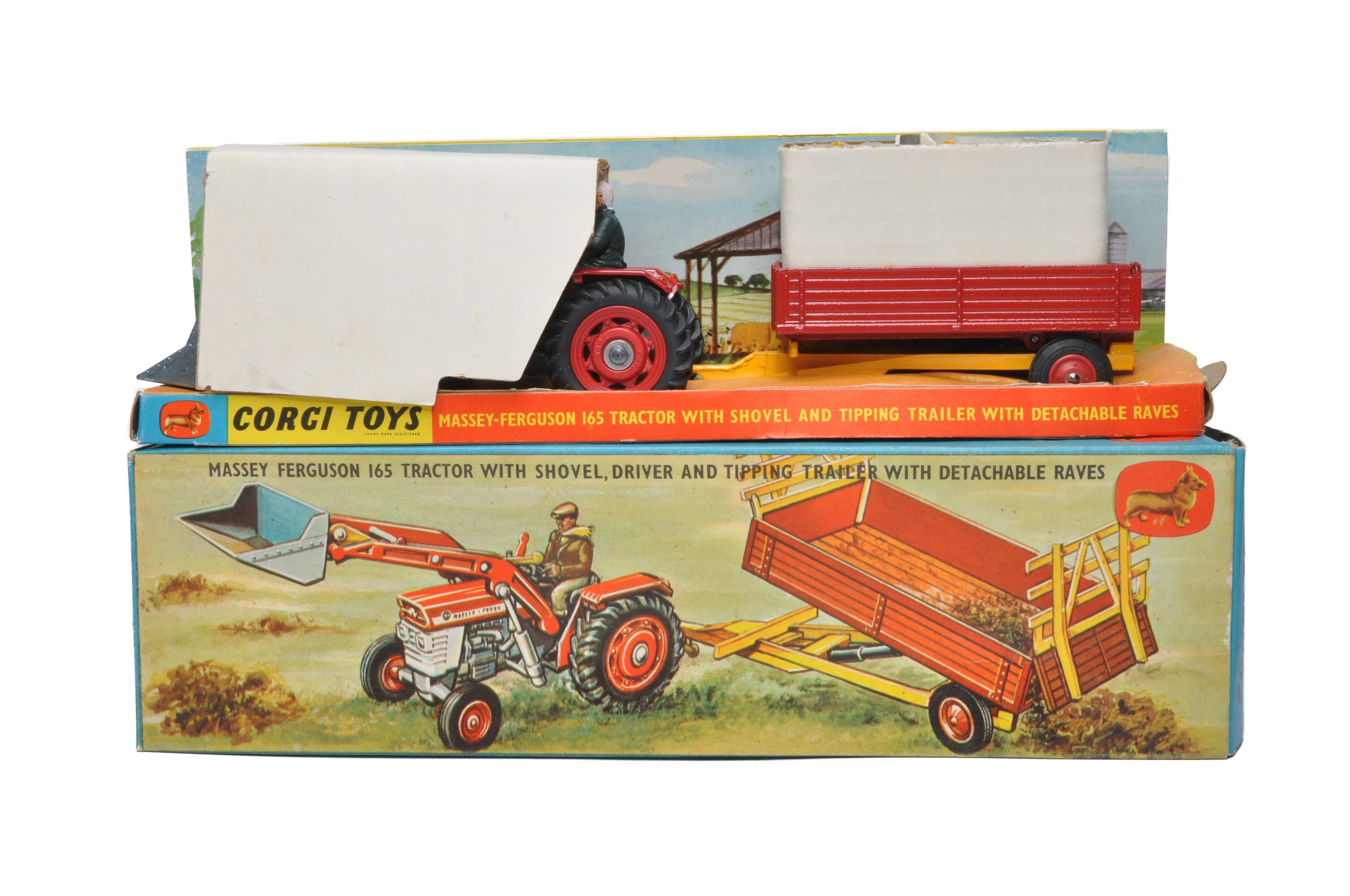 Corgi Gift Set No. 9 Massey Ferguson 165 Tractor and Trailer. Displays excellent with very little - Bild 2 aus 4