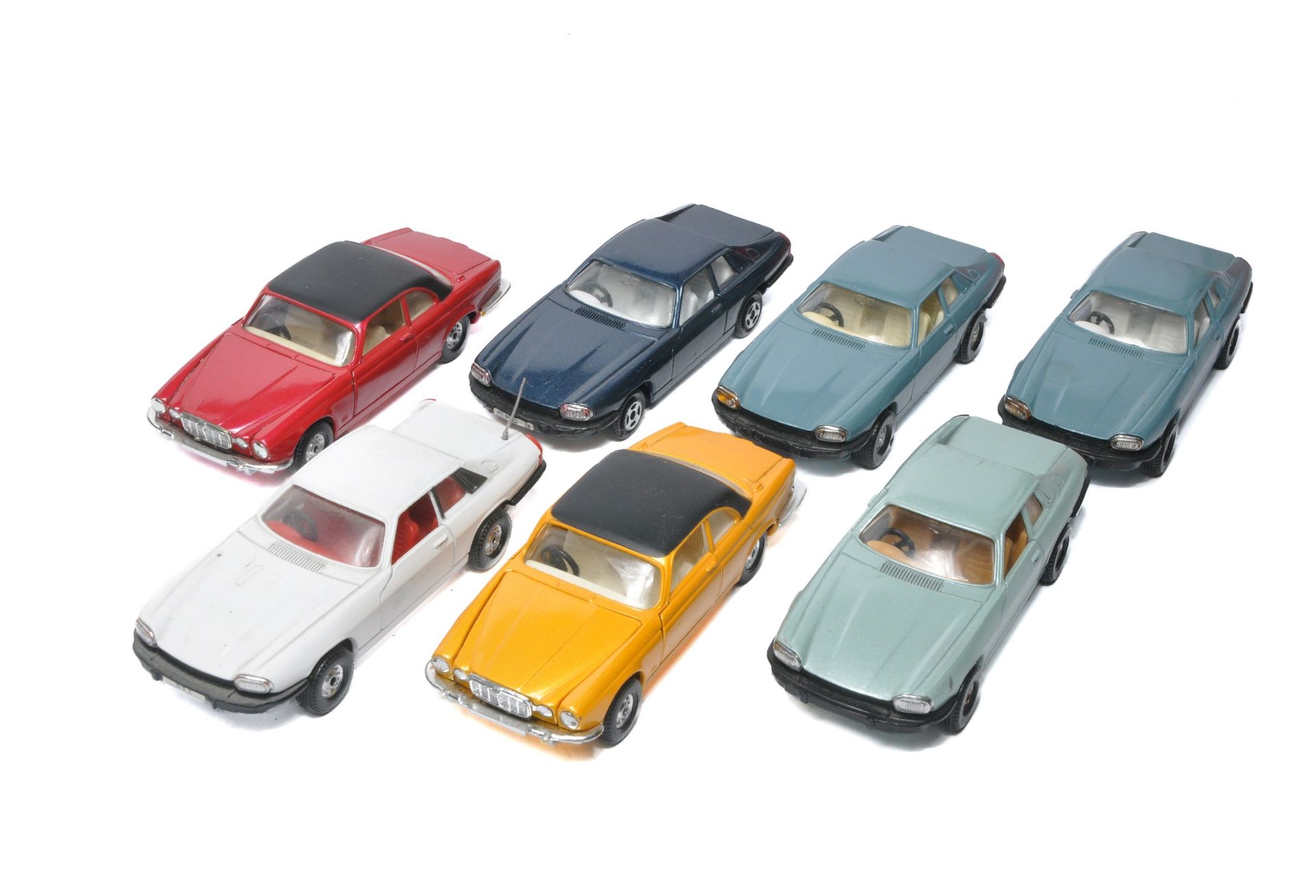 Corgi group of various larger scale diecast model cars as shown. Very good to better.