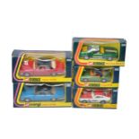 Corgi group of five diecast cars as shown including Jaguar XJ12C x 2, Porsche Targa, Ford Mustang