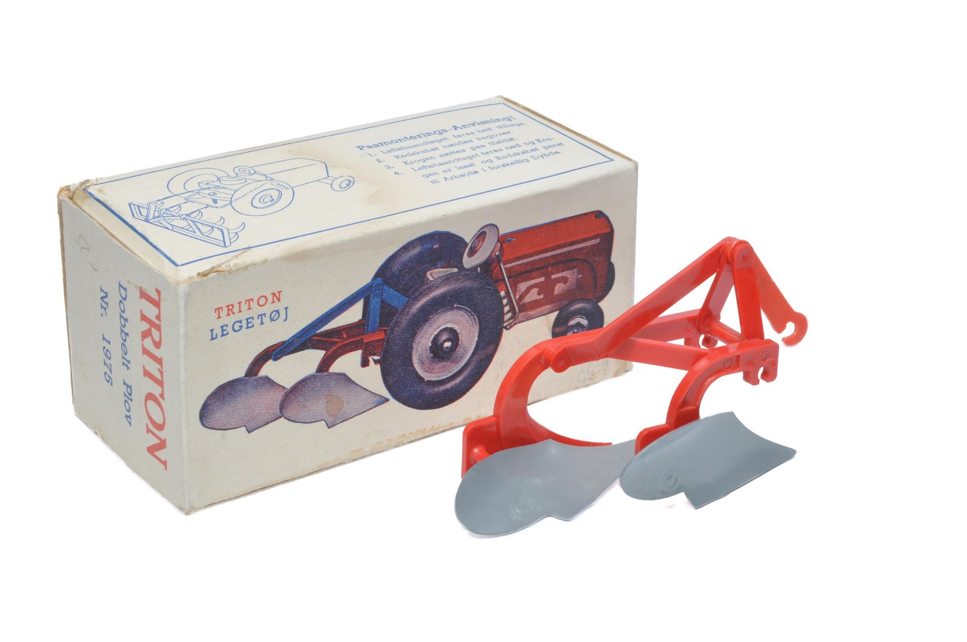 Triton (Denmark) No. 1975 plough for the Lego wooden Tractor. Note: Lego used the Triton factory - Image 2 of 2