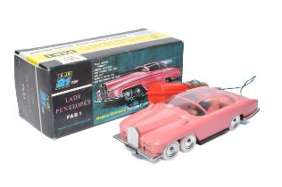 JR 21 plastic battery operated (Gerry Anderson) Lady Penelope's Fab 1. Generally displays very