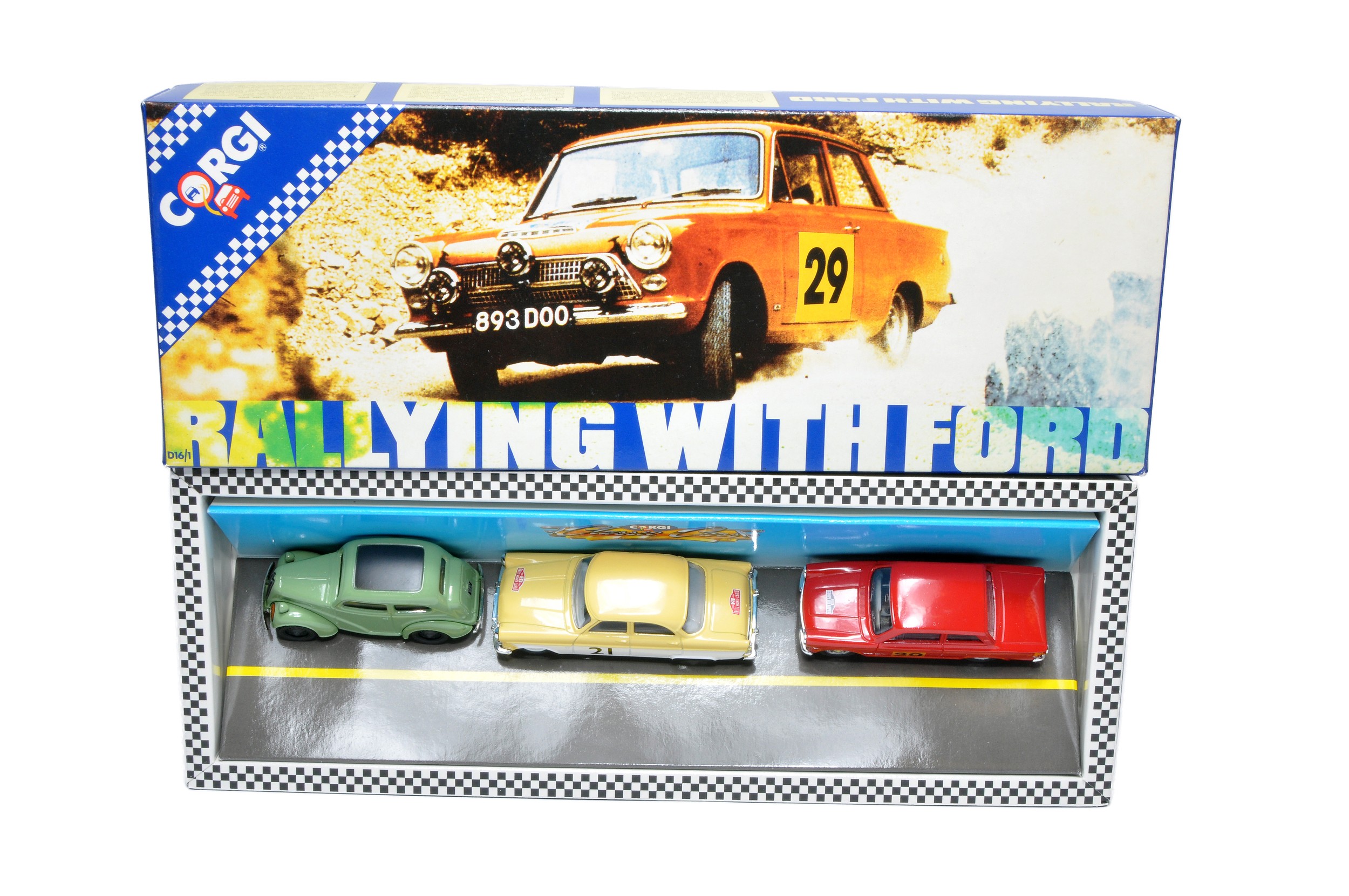 Corgi Set no. D16/1 Rallying with Ford. Excellent in box.