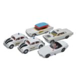 Corgi group of various loose diecast issues including duo of Volkswagen Police Cars, repainted Man