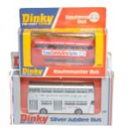 Dinky duo of diecast model bus issues comprising No. 289 and 297. Both excellent in good boxes.