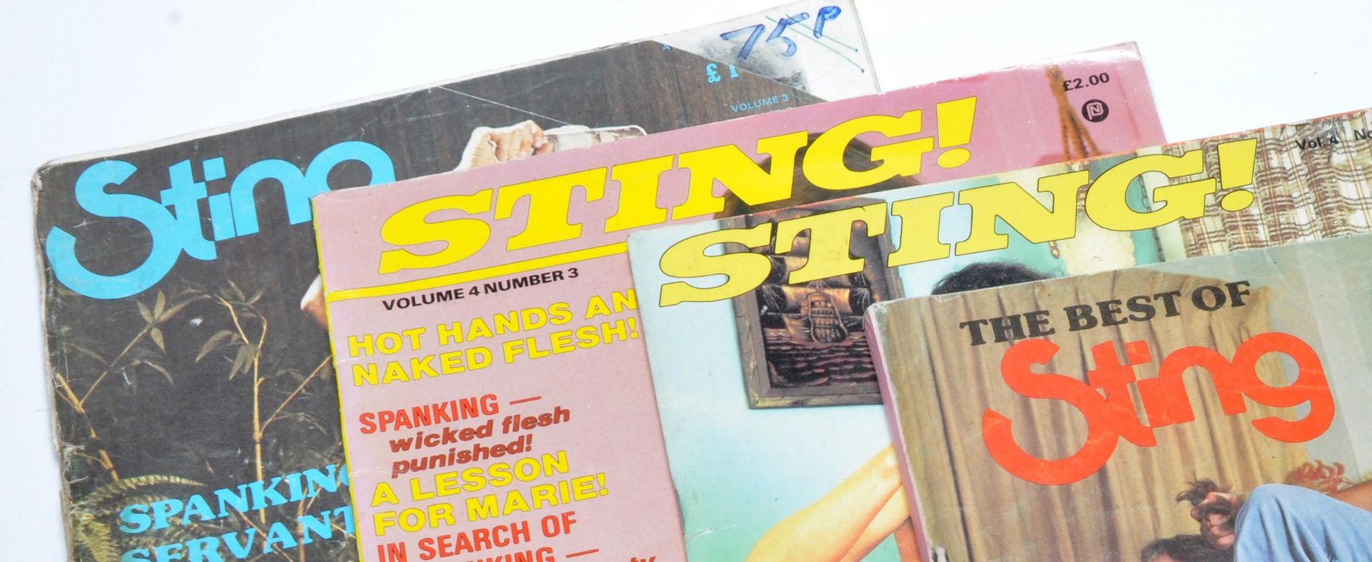 Adult Glamour Magazine / Vintage Erotica, comprising 4 issues of Sting. Please note unblurred
