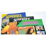 Adult Glamour Magazine / Vintage Erotica, comprising 3 issues of Supersex, 4, 5 and 7. Please note
