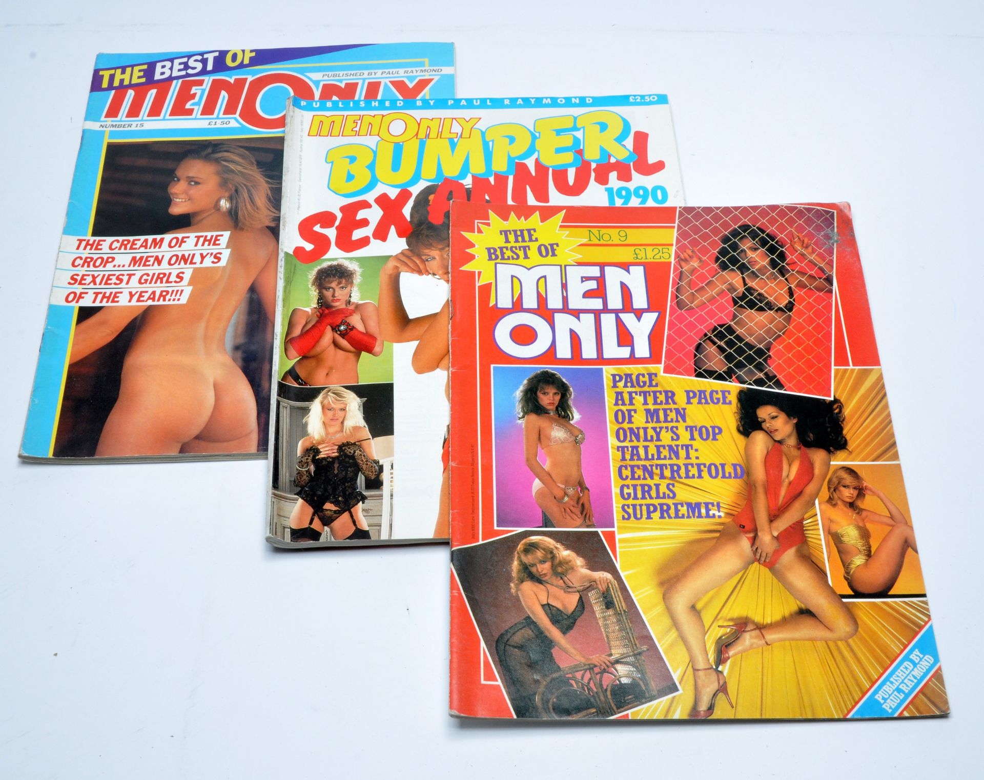 Adult Glamour Magazine / Vintage Erotica, comprising 3 issues of Men Only, specials. Please note