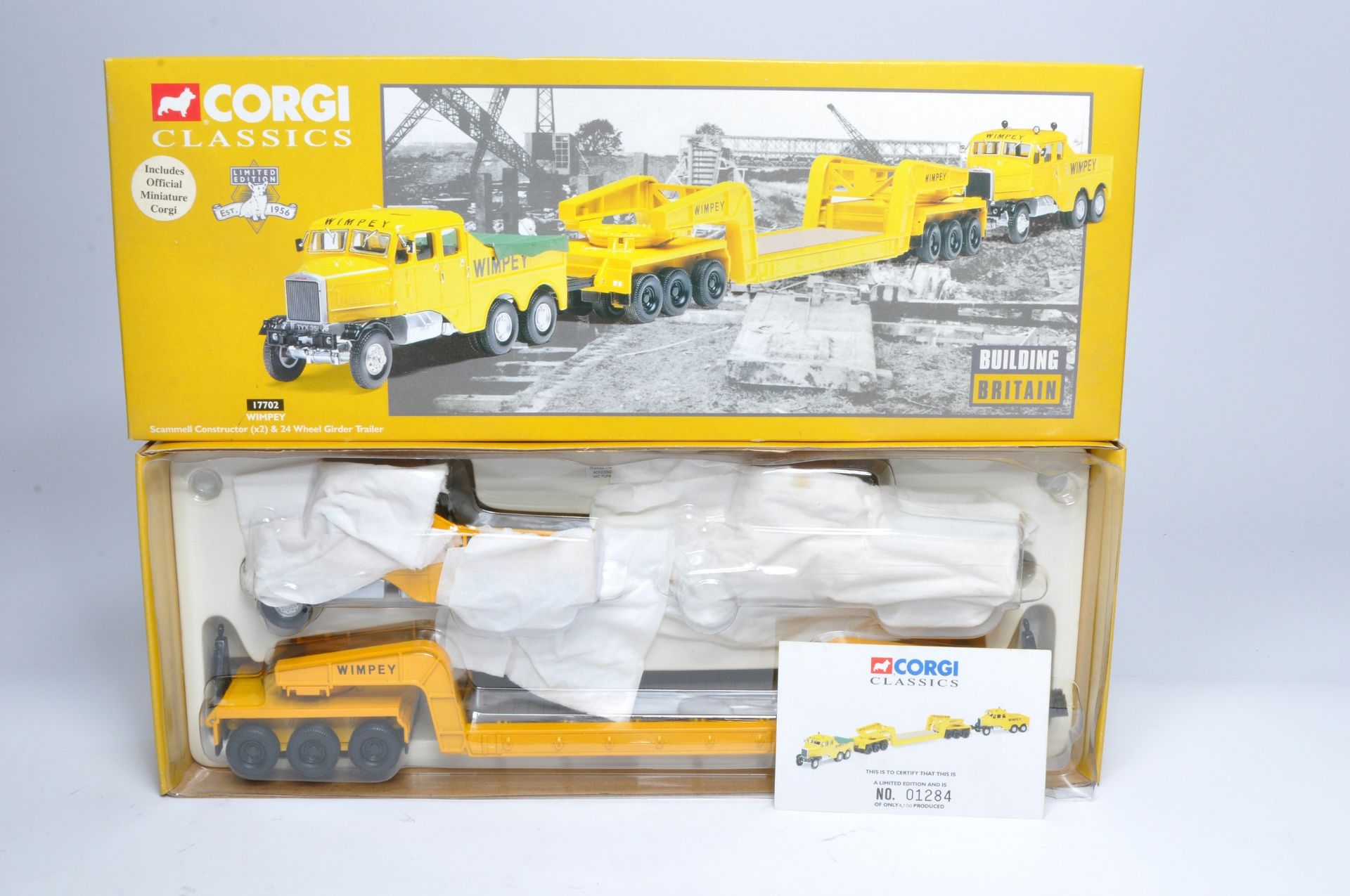 Corgi 1/50 diecast model truck issue comprising No. 17702 Scammell Constructor Set in the livery