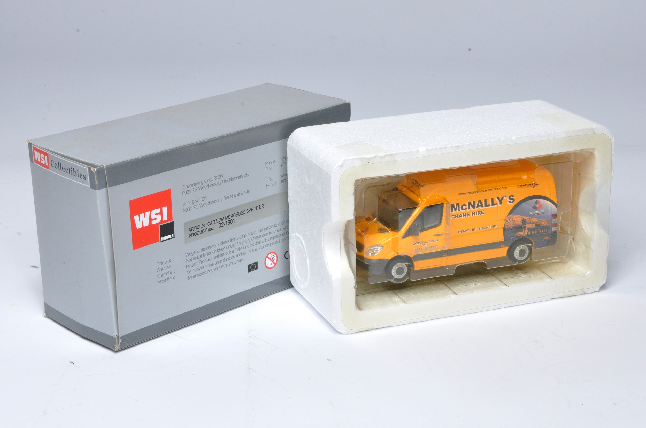 WSI 1/50 diecast model truck issue comprising Mercedes Sprinter Van in the livery of McNallys. Looks