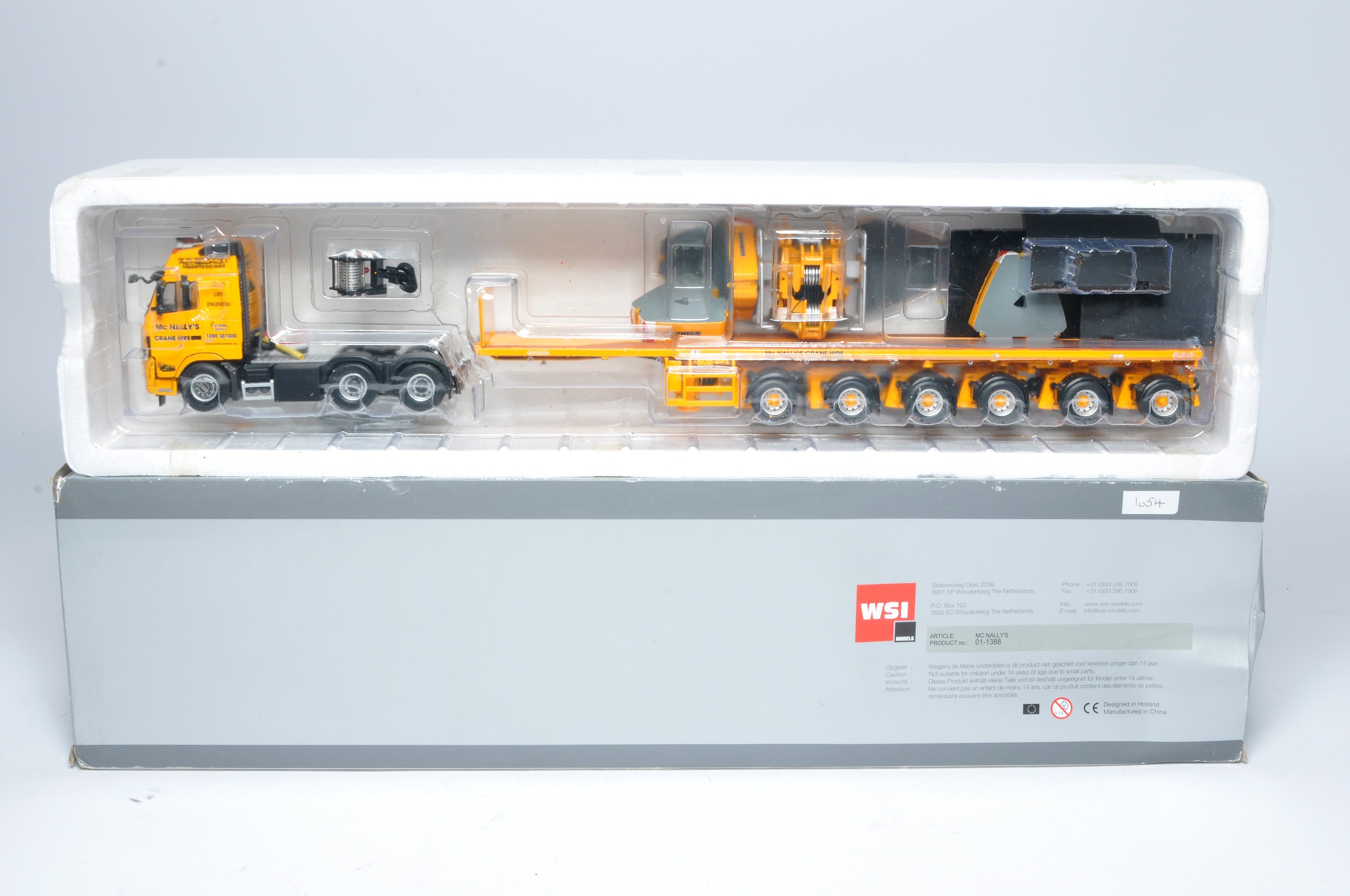 WSI 1/50 diecast model truck issue comprising Volvo Nooteboom Ballast Trailer in the livery of