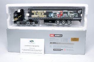 WSI 1/50 diecast model truck issue comprising Volvo FH16 Curtain Trailer in the livery of Volvo '