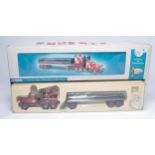 Corgi 1/50 diecast model truck issue comprising No. 55610 Diamond T Wrecker Pipe Trailer. Appears