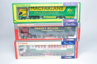 Corgi 1/50 diecast model truck issues x 3 comprising liveries of Wilcox, Macfarlane and Osborne.