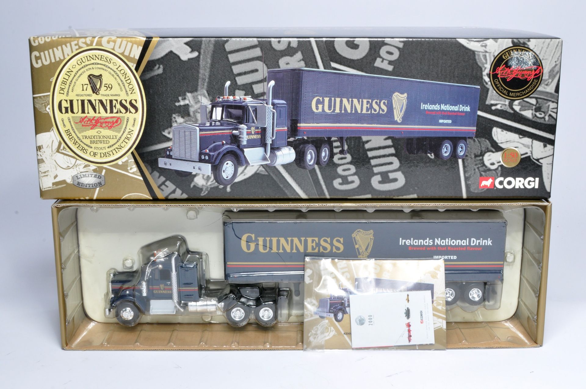 Corgi 1/50 diecast model truck issue comprising No. 55801 Kenworth T925 Box trailer in the livery of