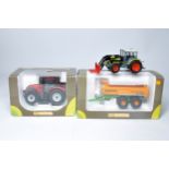 Trio of Universal Hobbies 1/32 farm model issues including Claas Celtis tractor with front loader (