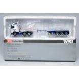 WSI 1/50 diecast model truck issue comprising Volvo FH Container Trailer (missing container) in