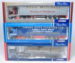 Corgi 1/50 diecast model truck issues x 3 comprising liveries of Mitchell, Owens and Penton. As