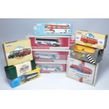 Corgi diecast model bus issues comprising ten 1/50 releases, mostly international themes as shown.