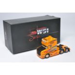 WSI 1/50 diecast model truck issue comprising Scania T Topline in the livery of Andreas Transport.