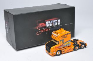 WSI 1/50 diecast model truck issue comprising Scania T Topline in the livery of Andreas Transport.