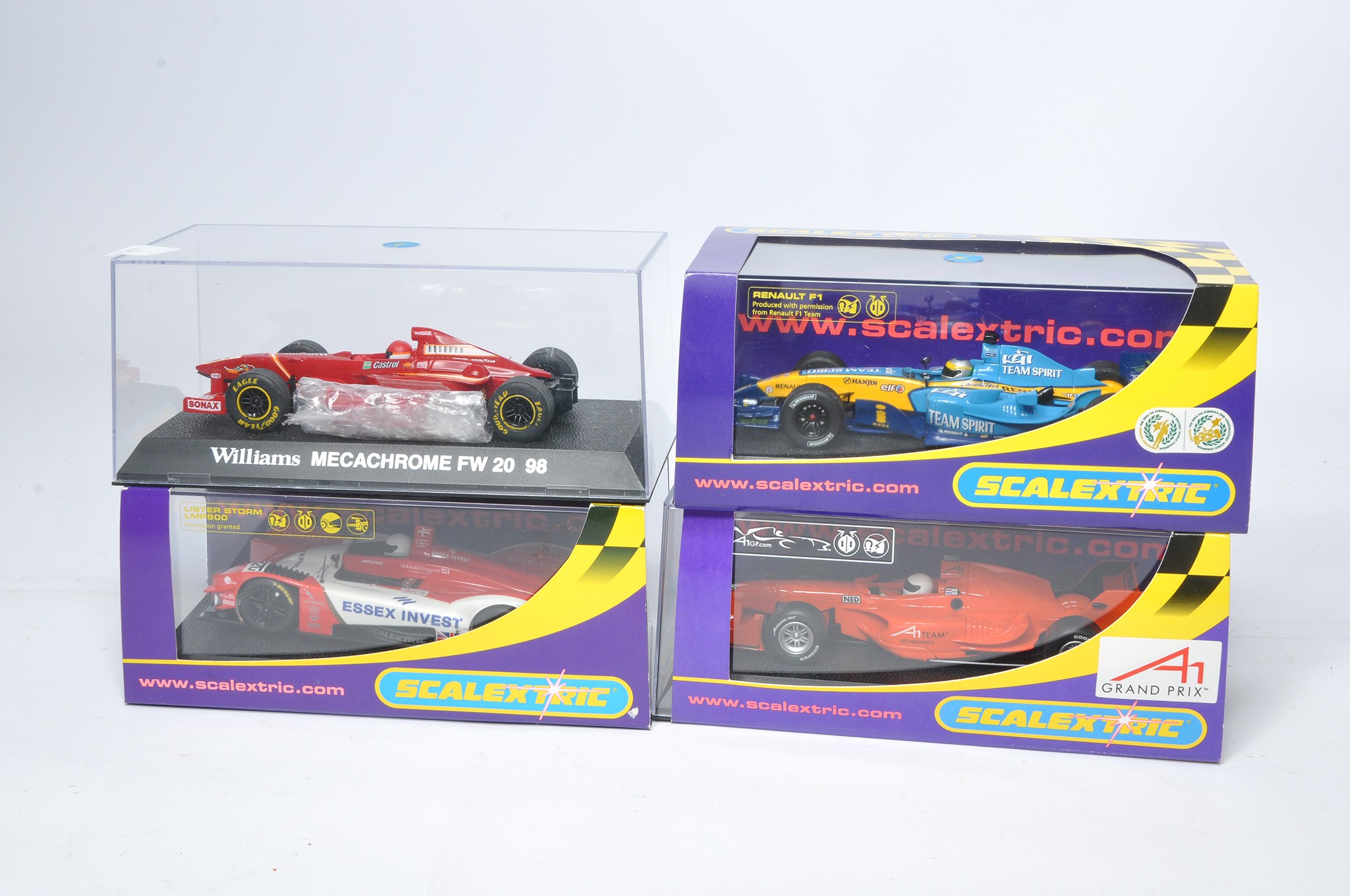 Scalextric slot car issues comprising A1 Grand Prix Team Netherlands, Renault F1 2006 Team Spirit