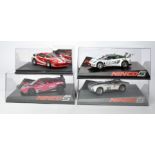 Ninco Slot car issues comprising McLaren F1 GTR Italjet, Lotus Exige GT3, AC-Cobra BP plus ProSlot