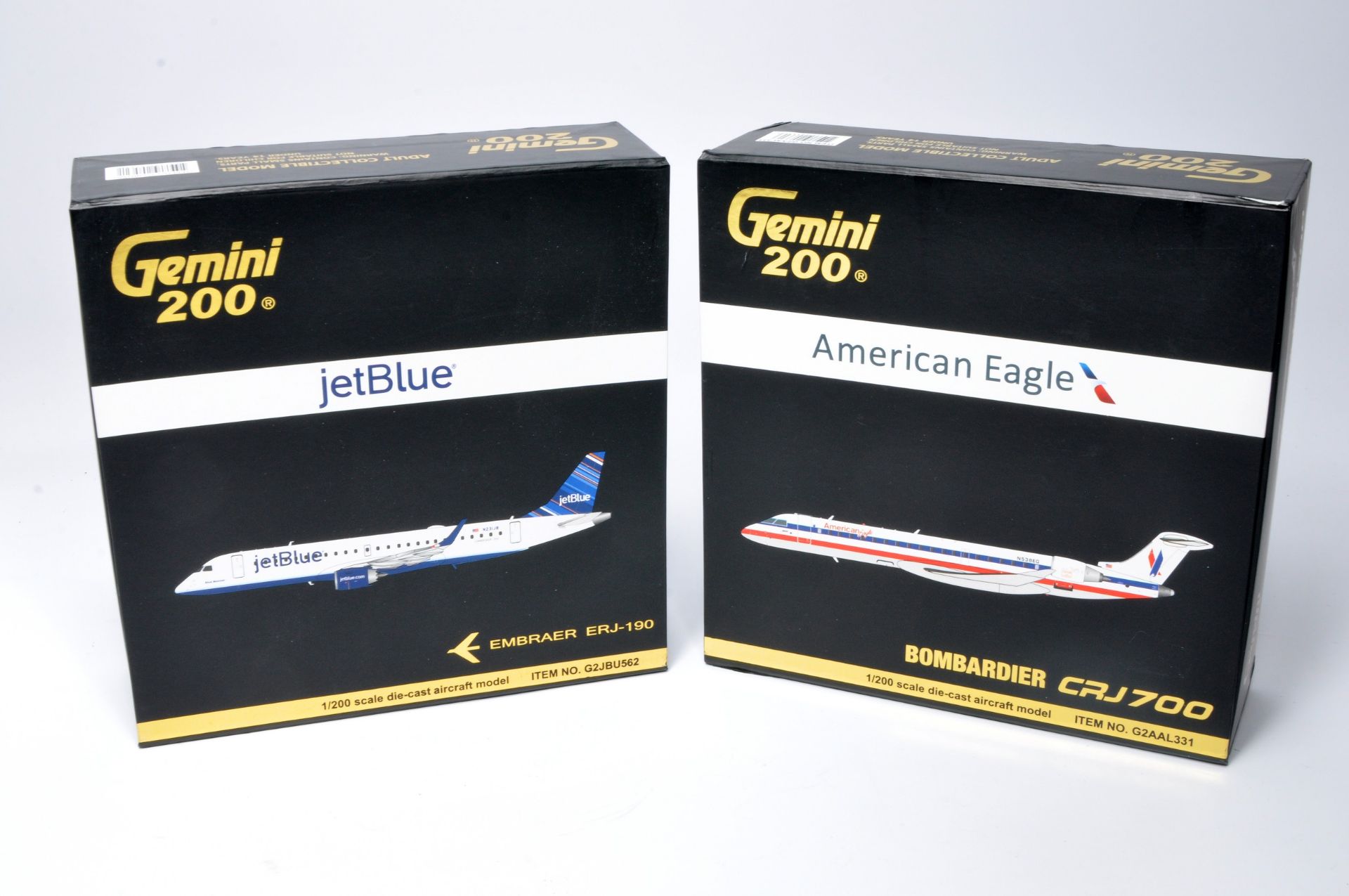 Gemini 1/200 Diecast Model Aircraft Issues comprising No. G2AAL331 Bombardier American Eagle plus