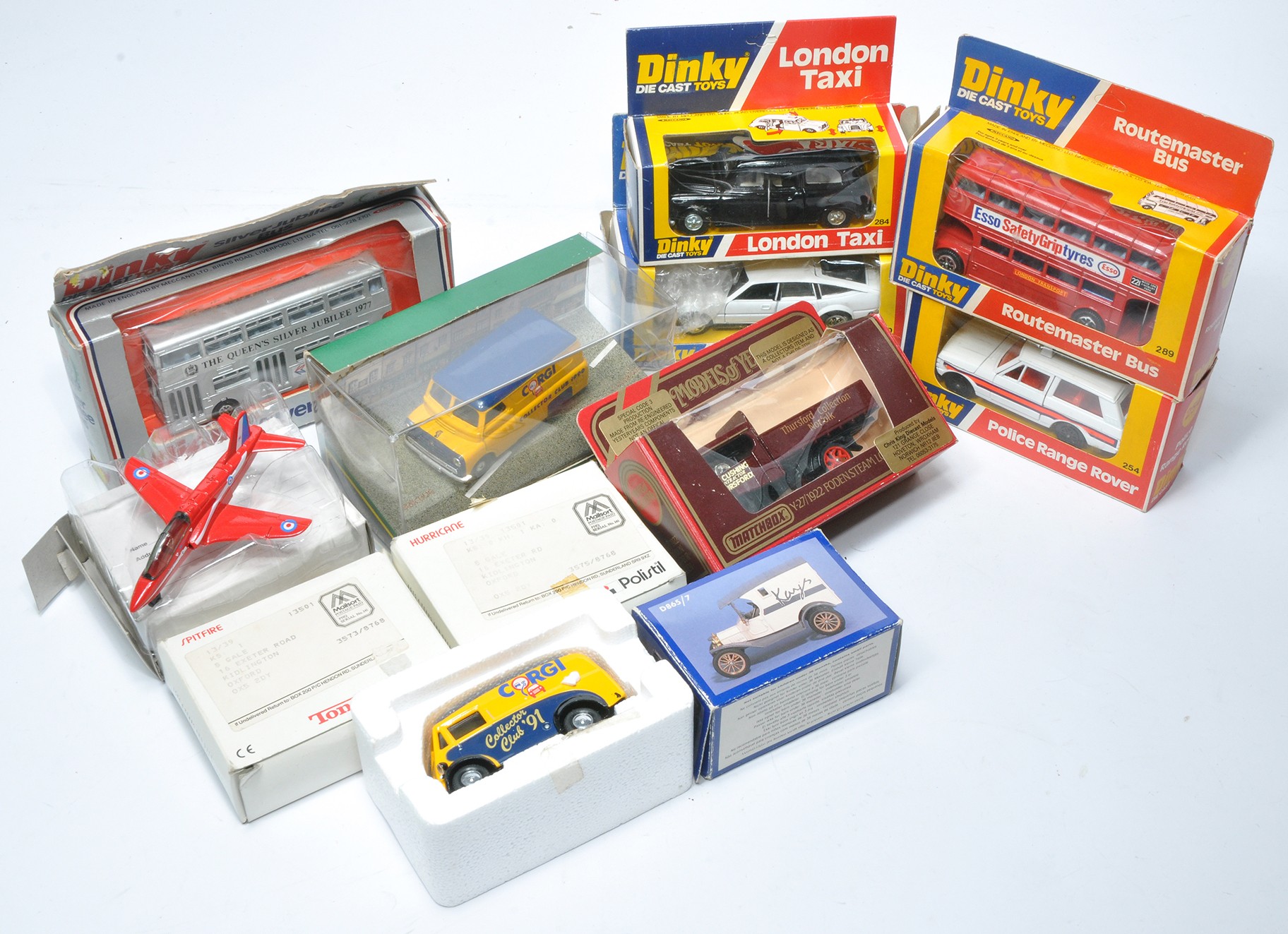 A misc group of approx 12 boxed diecast model issues including aircraft from Polistil, Dinky issues,