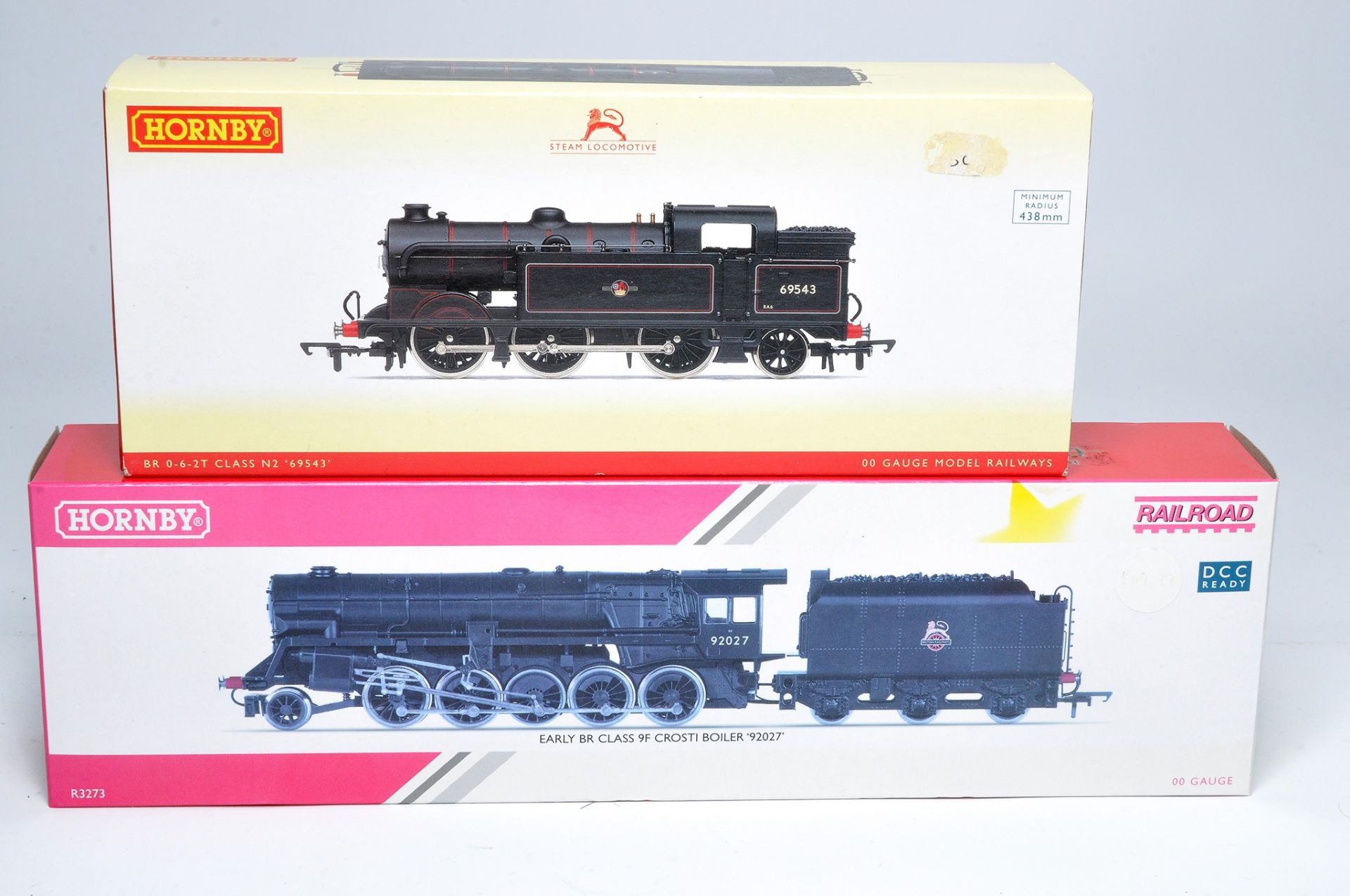 Hornby Model Railway comprising duo of locomotive issues including No. R3188 Class N2 69543 plus No.