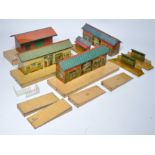 Hornby O Gauge Model Railway issues comprising a selection of original tinplate litho printed
