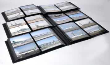 A group of six albums containing Aviation photography including two of military theme, the other