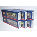 Bachmann Model Railway comprising six coaches in BR Crimson and Cream. All look to be without