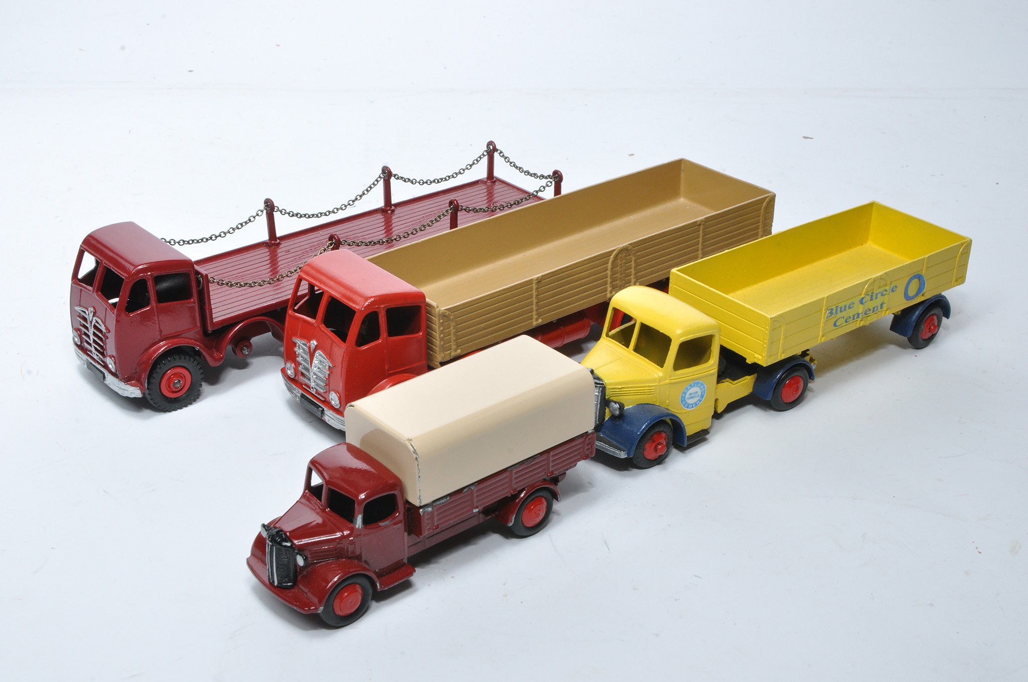 A group of repainted Dinky issues as shown including Foden, Bedford etc.
