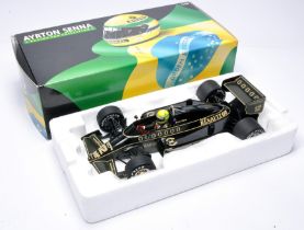 Lang 1/18 diecast model issue comprising Lotus Renault 97T Formula One Racing Car - A Senna. Looks