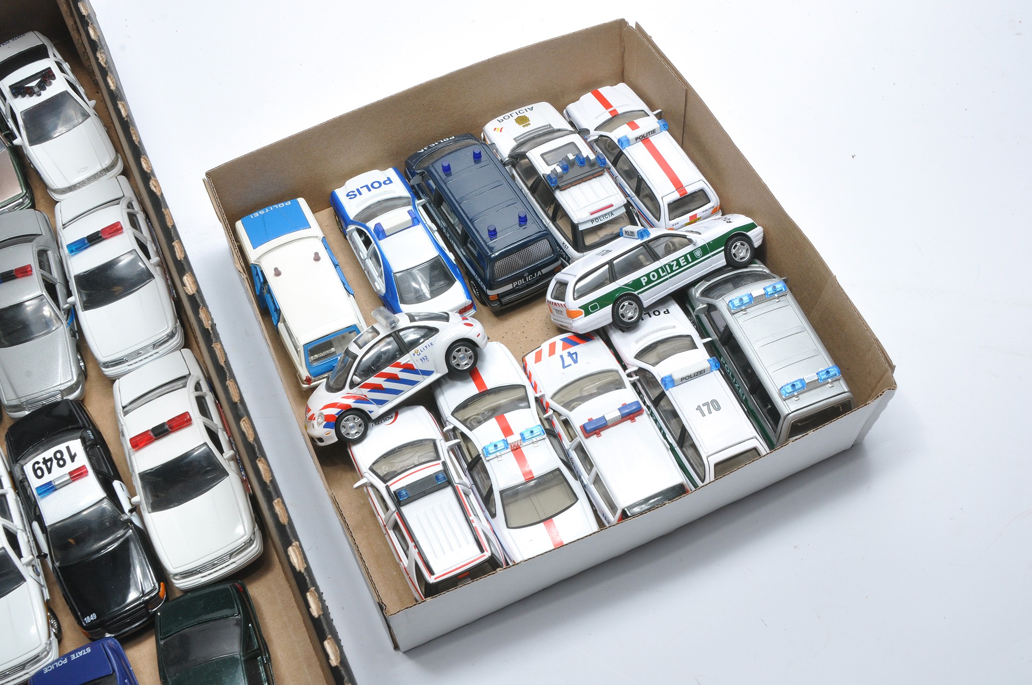 A tray of American Diecast Police Vehicles in various state liveries in addition to European - Image 2 of 2