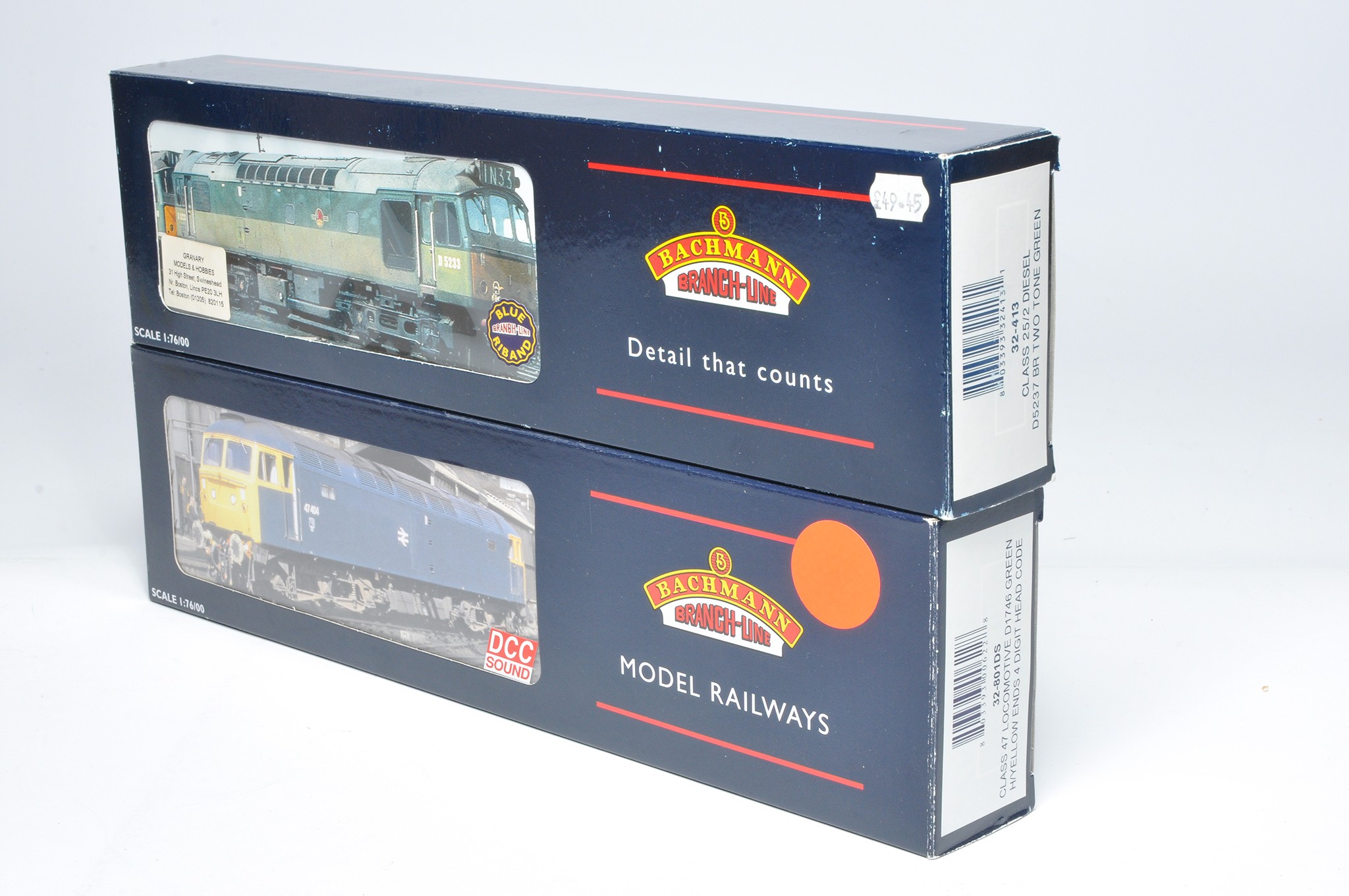 Bachmann Model Railway comprising locomotive issues No. 32-413 Class 25 Diesel D5237 plus No. 32-